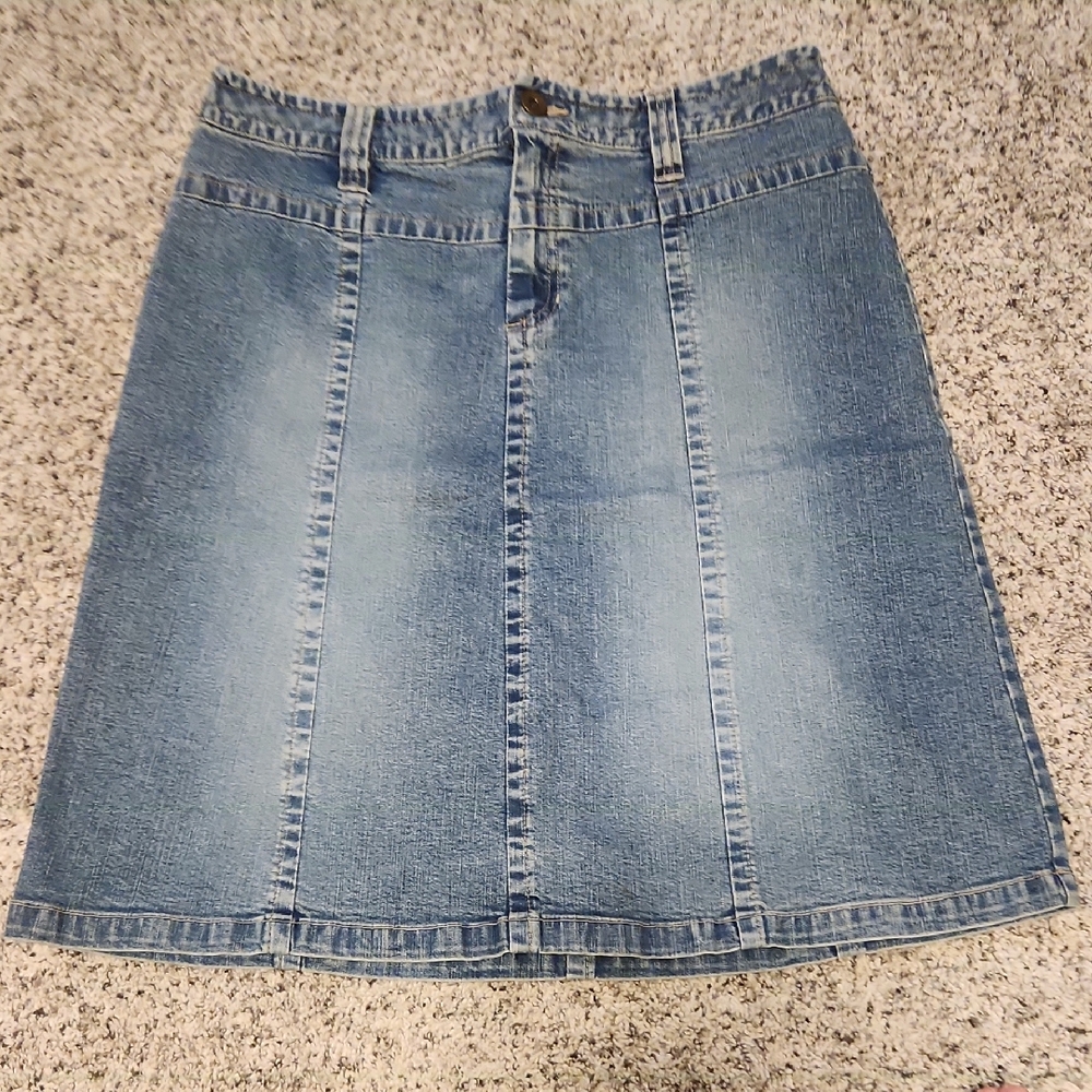 Style & Co. Light Blue A-Line Denim Skirt